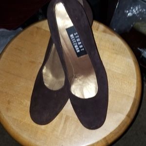 Stuart Weitzman brown suede heels